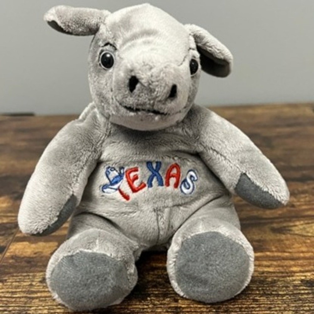 Souvies Texas Armadillo Plush Stuffed Animal Gray Souvenir
